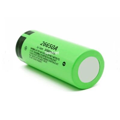 1 ก้อน 26650 แบตเตอรี่ 5000 mAh 3.7- 4.2 V 50A แบตเตอรี่ลิเธียมไอออนสำหรับ 26650A ไฟฉาย LED(แท้ 5000mAh เต็ม)