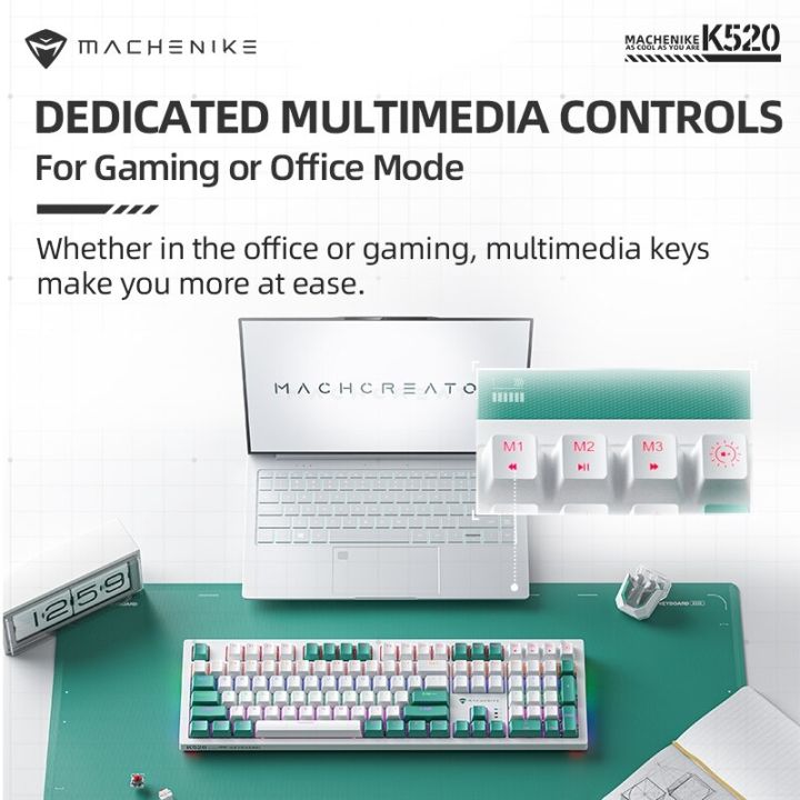 machenike-k520-mechanical-keyboard-wired-gaming-keyboard-blue-switch-hot-swappable-108-keys-led-backlit