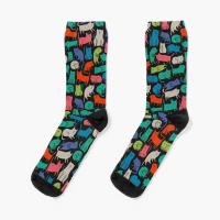 【jw】✾  Cats. cute colorful pet design. Socks for men set Men′s sock