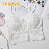 ZNPNXN LATER Sexy Women Lace Floral Bralette Bralet Bra Bustier Crop Tank Top Cami Padded