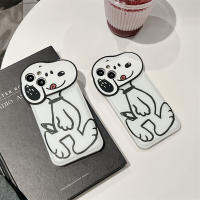 3D แฟชั่นลายการ์ตูนสนูปี้สีขาวน่ารักสำหรับ IPhone14 13 12 11 Pro Max เคสโทรศัพท์เป็นคู่