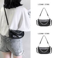 Black armpit bag womens 2023 new trendy chain Messenger all-match one-shoulder bag bag commuting 【BYUE】