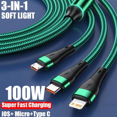Chaunceybi 6A 3 1 Super Fast Charging USB TO Type C iOS Cable iPhone 14 100W Charger Data