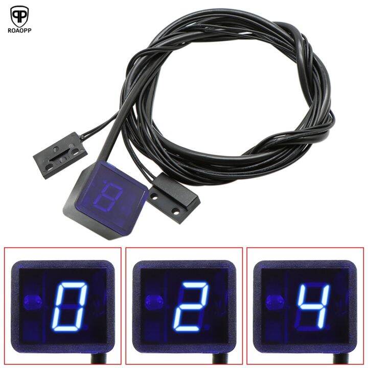 Digital Gear Indicator Motorcycle Display Shift 6 Speed Universal