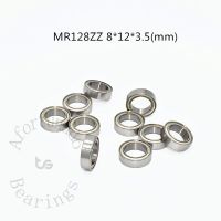 Miniature Bearing 10pcs MR128ZZ 8*12*3.5(mm) free shipping chrome steel Metal sealed High speed Mechanical equipment parts Axles  Bearings Seals