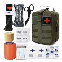 Outdoor Survival First Aid Kit Militar Camping Tool อุปกรณ์เดินป่า Molle Supplies Travel EDC อุปกรณ์กระเป๋าเป้สะพายหลังยุทธวิธี