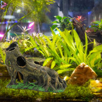 OT จำลองรากเครื่องประดับปลากุ้งซ่อนถ้ำ Shelter Aquarium Fish Tank ภูมิทัศน์ตกแต่ง