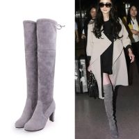 Over The Knee Women Boots Botas Mujer Invierno 2023 New In Stretch Fabrics High Heel Slip on Shoes Pointed Toe Long Botte Femme