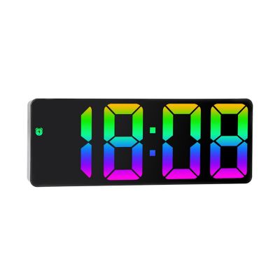 Mirror Digital Alarm Clock Voice Control Font Night Mode Table Clock Snooze 12/24H Electronic LED Clocks
