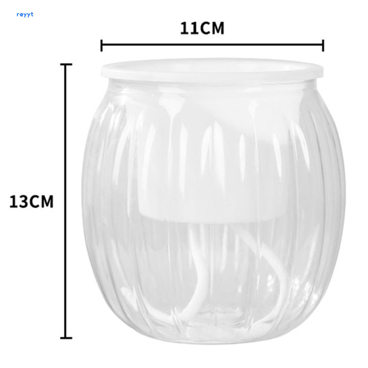 ghj-กระถางปลูกต้นไม้ระบบการให้น้ำในตัวเองใสโปร่งใสทันสมัยสำหรับผู้ที่ชื่นชอบสวนของขวัญคนรัก