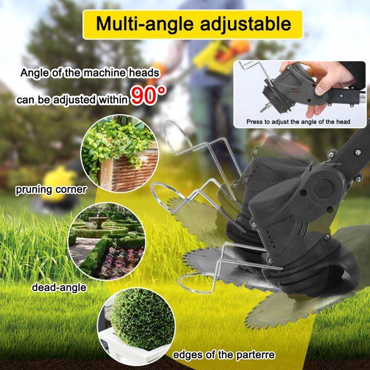 household-electric-lawn-mower-cordless-rechargeable-lawn-trimmer-professional-electric-brush-cutter-gardening-tool-and-equipment