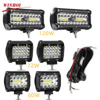 Car LED Light Bar Offroad 4x4 Spotlights Fog Lamp 12V 24V Diode Headlight Truck Farm Tractor Boat SUV A Light Barwork Light