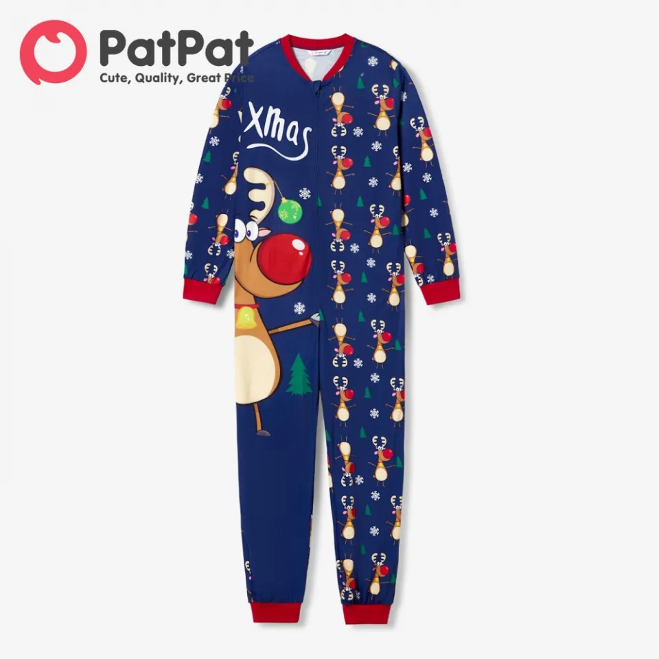 PatPat Christmas Family Pajamas Set with Medium Thickness and