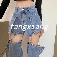 cargo pants for women aesthetic pants wide leg pants wide leg pants Jeans Women Straight Loose Slimmer Look Long Pants 2021 Spring Summer New Style Design Two-Wear Detachable Shorts Trendy