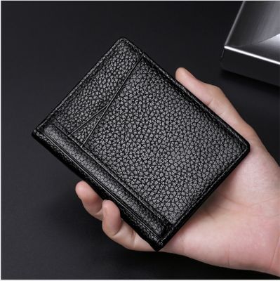 【CC】 Soft Wallet Sheepskin Leather Credit Card Purse Holders Men Thin Driver License Cover