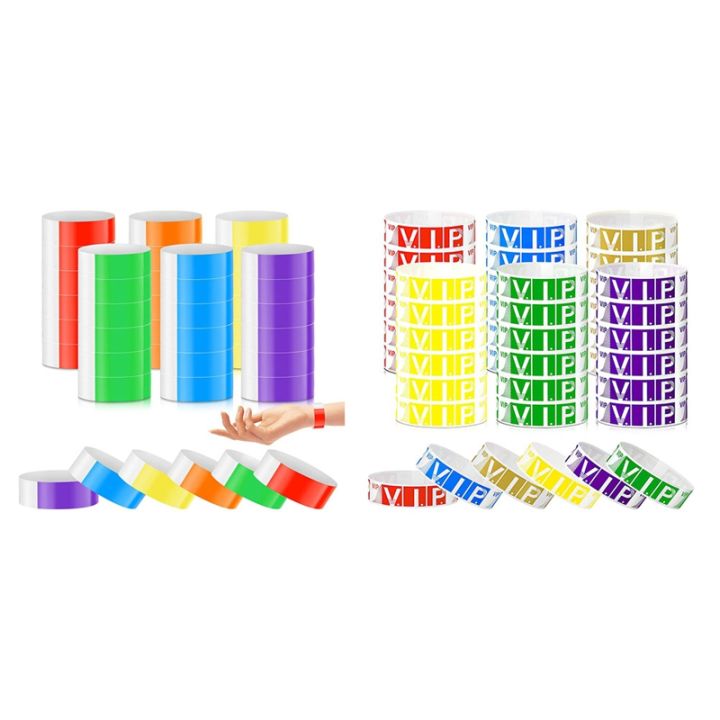 600-pcs-paper-wristbands-for-events-waterproof-neon-colored-wrist-bands-for-concert-amusement-parks-adhesive-arm-bands