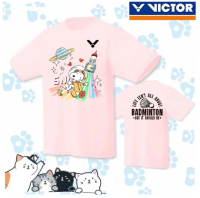 เสื้อกีฬาแบดมินตัน Victor ใหม่จากเกาหลีใต้เสื้อกีฬาบาสเกตบอลวิ่งกลางแจ้งสำหรับทั้งหญิงและชายระบายอากาศได้ดีแห้งเร็ว