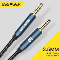 Essager AUX Cable 3.5mm Jack Male To Male Extension Speaker Audio Cable For iPhone Headphone Laptop Car Mini PC TV Xiaomi Huawei Cables