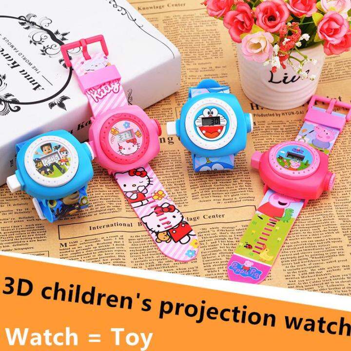 Putri Spider Man Jam Tangan Anakanak Proyeksi Pola Kartun Digital Jam