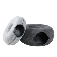 Pet Cat Tunnel Interactive Play Toy Cat Bed Dual Use Ferrets Rabbit Bed Tunnels Indoor Toys Cats House Kitten Training Toy