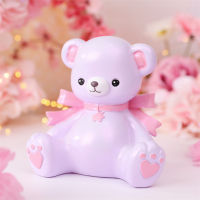 Ins Style Lavender Bear Coin Bank Aurora Bear Savings Bank Childrens Birthday Gifts Resin Craft Ornament