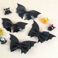 【jw】♂  1 Bow Bat Hair Gothic Leather Duckbill Headwear Role Accessories