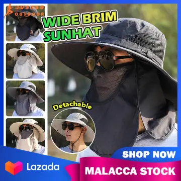 🔥 Wide Brim Bucket Hat with Neck Cover for Women, Summer Outdoor