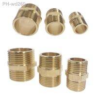 Brass Pipe Hex Nipple Fitting Quick Adapter 1/8 1/4 3/8 1/2 3/4 1 BSP Male Thread Water oil and gas Connector