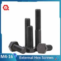 M4 M5 M6 M8 M10 M12 M14 M16 Black External Hex Hexagon Head Cap Screws Bolts Grade High Tensile Grade 12.9 Steel DIN933