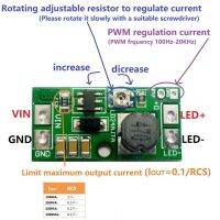 ตัวควบคุมตัวควบคุม Pwm แบบสเต็ปดาวน์ Dc 6-24V 30-900Ma สำหรับไฟ Led ปรับได้โมดูลตัวแปลงไฟฟ้ากระแสตรงแบบคงที่