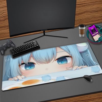 อะนิเมะสาวขนาดใหญ่แผ่นรองเมาส์ XXL อุปกรณ์เกม 900x400 ยางน่ารัก Kawaii Table Pads คอมพิวเตอร์ Mausepad PC Gamer Otaku แผ่นรองเมาส์