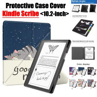 เคส2023 Kindle Scribe ใหม่ล่าสุด,เคส TPU เคสโทรศัพท์ลายวาดแฟชั่นอุปกรณ์อ่านอีบุ๊ค10.2นิ้วพับฝาเป็นฐาน EReader มีช่องใส่ปากกา