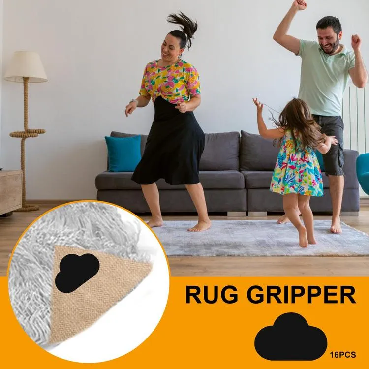 16 PCS Rug Gripper Tape Non Slip Rug Pads Double Sided Carpet