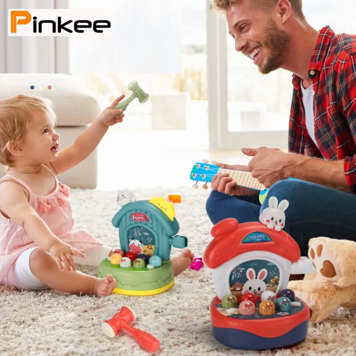 Whack a mole toy baby playing hamster music game child educational toy