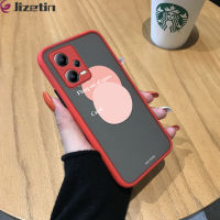 Jizetin Xiaomi Redmi โน้ต12 5G Xiaomi Poco X5 5G เคสออกแบบลวดลายเรขาคณิตอย่างง่ายมีน้ำค้างแข็งโปร่งใสหลากสีเคสป้องกันกล้องปกหลังแบบเต็มแข็งเคสใส่โทรศัพท์กันกระแทก