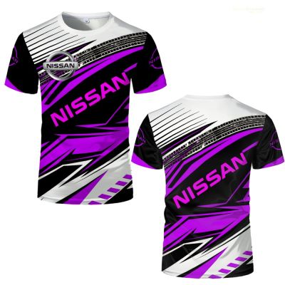 Summer 3D Printing Nissan Creative Design Short-Sleeved Mens Motorcycle Party Casual Sports Quick-Drying Harajuku T-Shirt