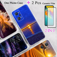 2 IN 1สำหรับ Realme GT Neo 2เคสโทรศัพท์พร้อมที่ป้องกันหน้าจอเซรามิกฟิล์มกันรอยกันกระแทกโค้ง