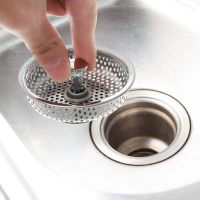 1/2PCS Stainless Steel Mesh Bathroom Basin Sink Drain Stopper Filter Basket Kitchen Waste Sink Strainer Disposer Plug Clean Tool