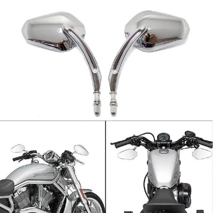 Motorcycle Left Right Rear View Mirrors For Harley Davidson Street