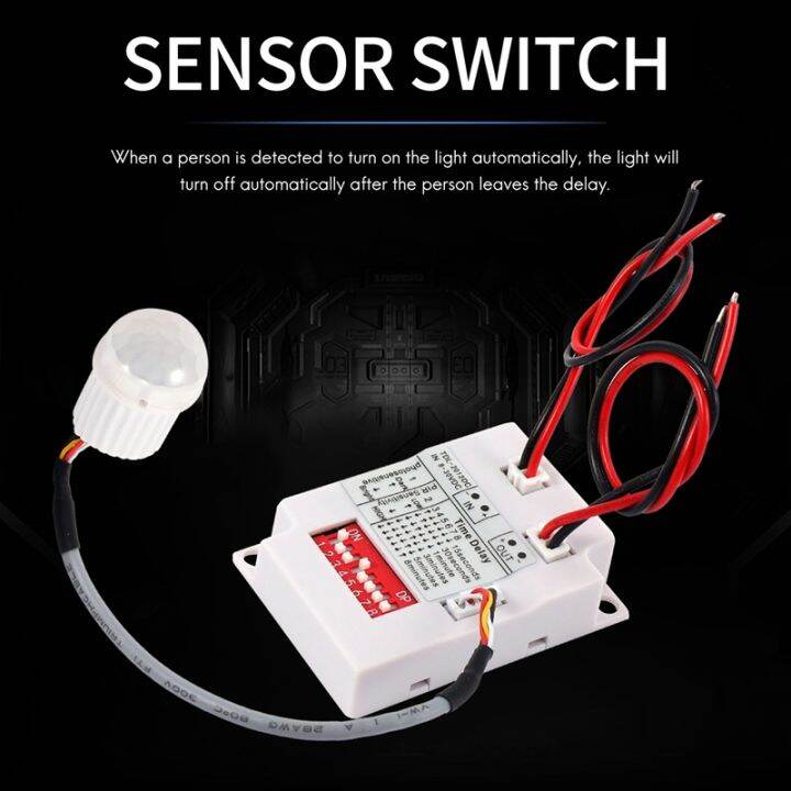 12v-24v-pir-motion-sensor-switch-ir-infrared-human-induction-time-delay-relay-switch-corridor-led-light-timer-switch