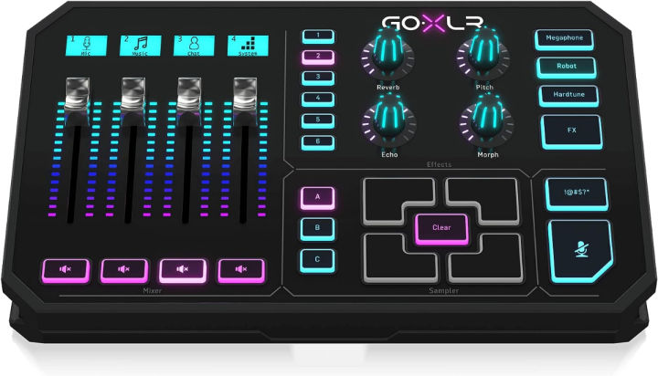 tc-helicon-goxlr-revolutionary-online-broadcaster-platform-with-4-channel-mixer-motorized-faders-sound-board-and-vocal-effects-officially-supported-on-windows