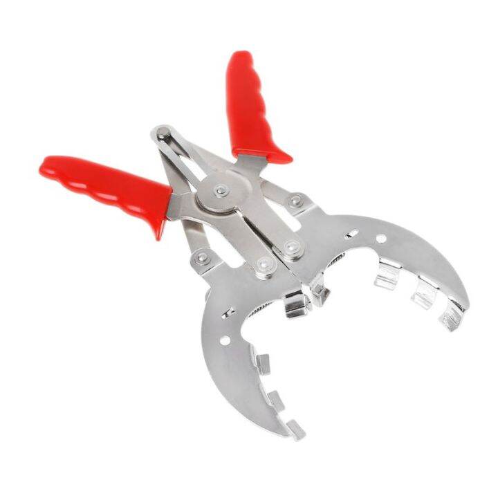 adjustable-piston-ring-plier-clamp-powerful-expander-remover-car-repair-handheld-tool-nickel-plated-surface-rubber-coated-handle