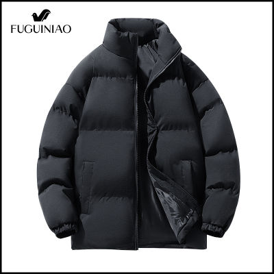 FUGUINIAO เสื้อโค้ทกันหนาวสำหรับผู้ชาย,เสื้อโค้ทคอสูงโค้ตขนเป็ดน้ำหนักเบากันน้ำขนาดใหญ่สวมใส่ได้0-15องศา