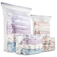 Vacuum storage bag No Need Pump update Large vaccum compressed bag for Clothes blankets travel space saving wardrobe Vacuum Bags