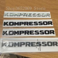 ABS Letters Emblem KOMPRESSOR For Mercedes Benz C E Class Car Styling Refitting Fender Trunk Nameplate Logo Sticker Chrome Black