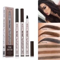 ดินสอเขียนคิ้ว Music Flower Fine Sketch Liquid Eyebrow Pen เมจิกเขียนคิ้วกันน้ำในรูปแบบเมจิก เขียนง่าย กันน้ำ ติดทนตลอดวัน