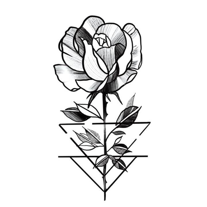 yf-temporary-tattoo-stickers-waterproof-black-rose-flower-chest-waist-arm-body-art-sexy-fake-water-transfer-tatoo