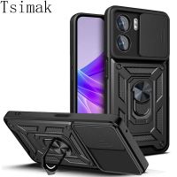 Slide Lens Case For OPPO A17 A57 A77 A57S A57E 2022 4G 5G Cover Shockproof Armor Funda for Realme 10 Pro Plus Phone Case