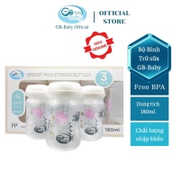 (Free Ship Toàn Quốc) Bộ 3 bình trữ sữa Mẹ cổ rộng 180ml GB BABY (Công nghệ Hàn Quốc) thumbnail