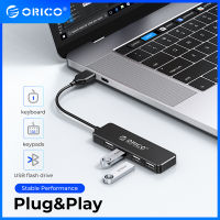 ORICO USB 2.0 HUB 4พอร์ตความเร็วสูงขนาดเล็ก,ตัวแยก USB แบบพกพาอะแดปเตอร์ OTG สำหรับแล็ปท็อป PC(FL01)